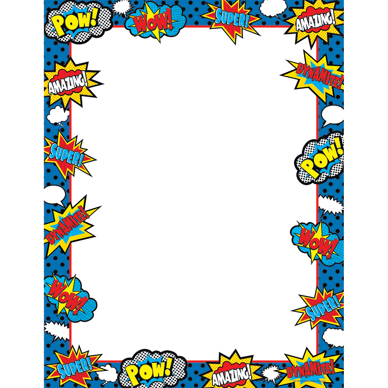 Superhero Blank Chart