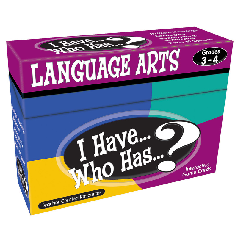 I Have Who Has Language Arts Games