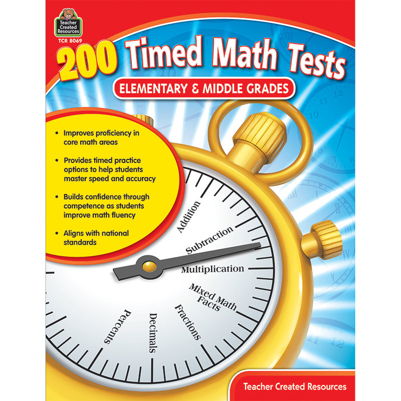 200 Timed Math Tests Elementary