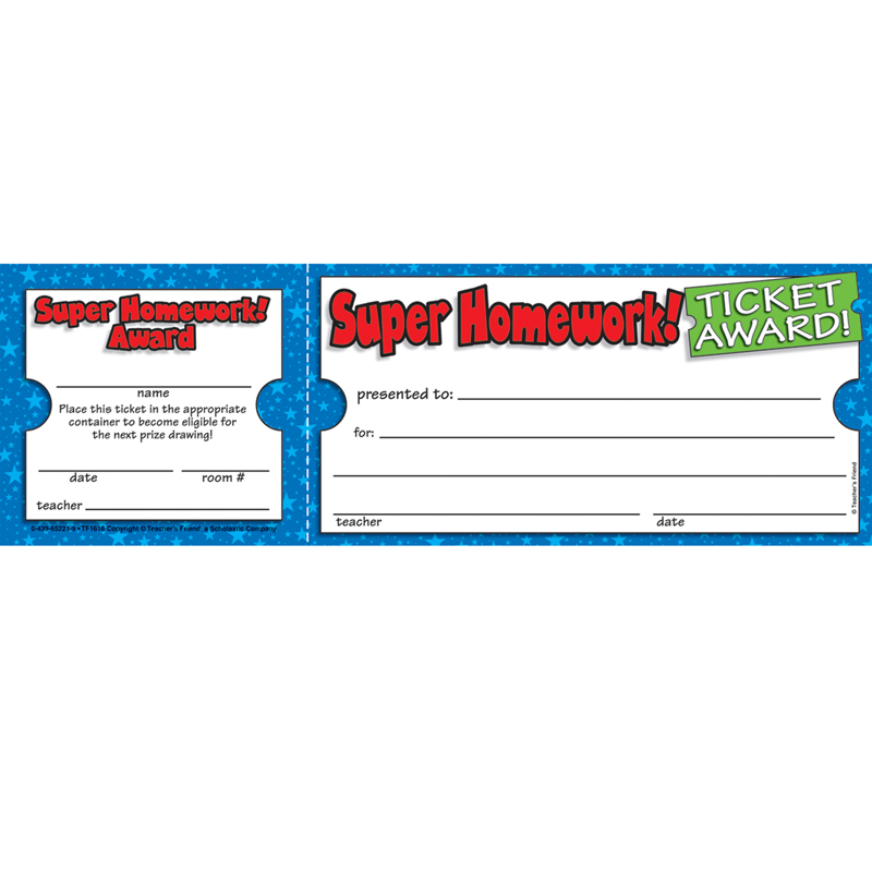 Super Homework Ticket Awards