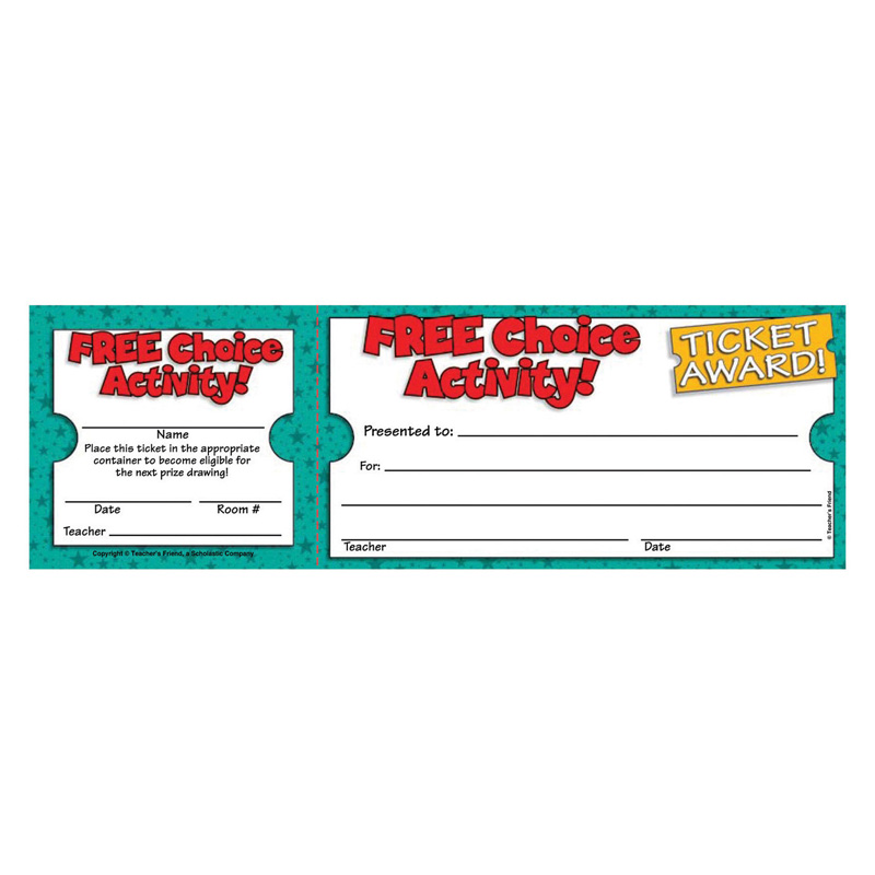 Free Choice Activity Ticket Awards