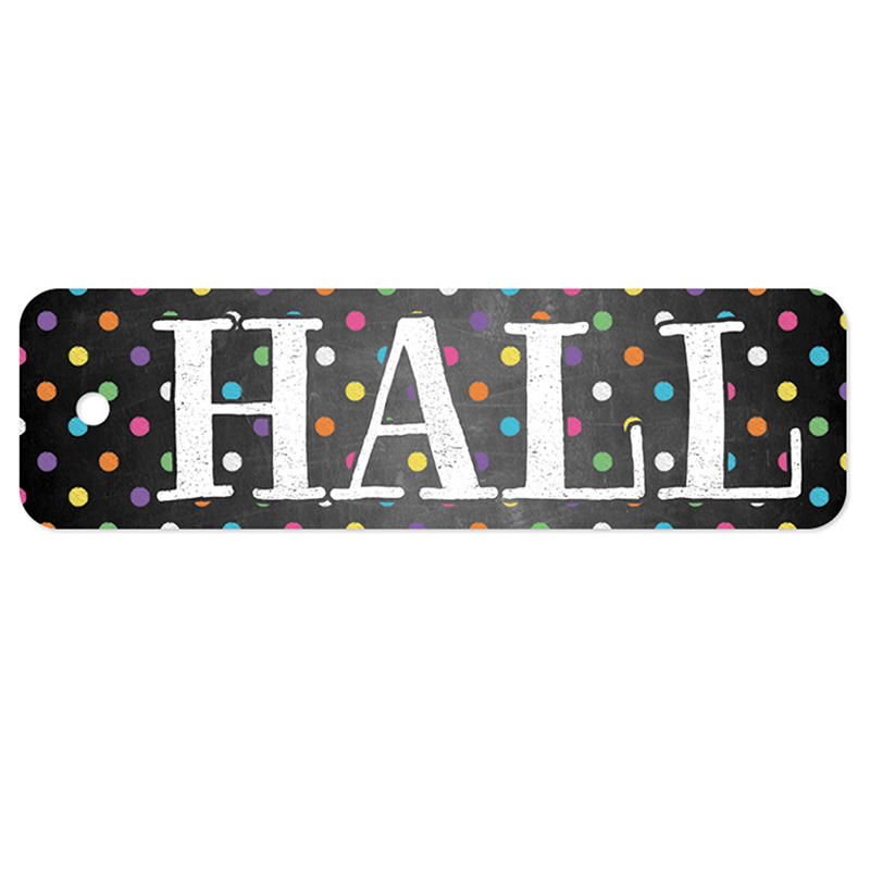Plastic Hall Pass Chalkboard Dots
