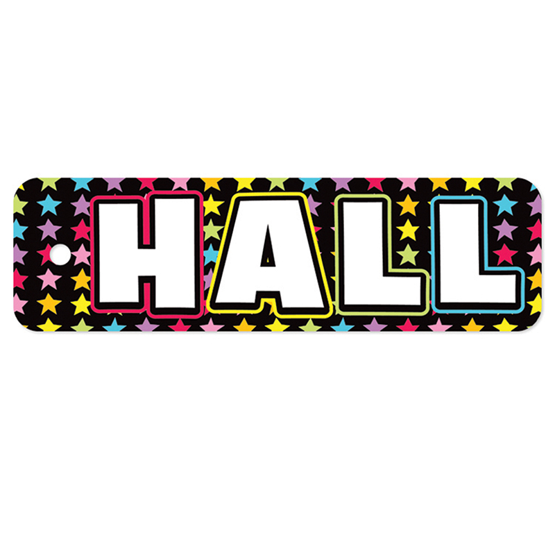 Plastic Hall Pass Neon Black