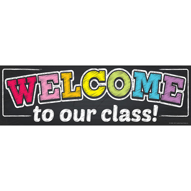 Magnetic Welcome Banner Neon Chalk