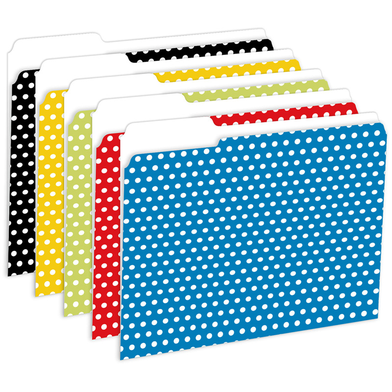 Designer File Folders Polka Dot