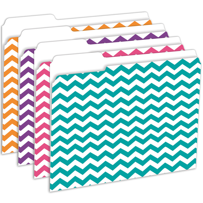 Chevron File Folders 12 Pk