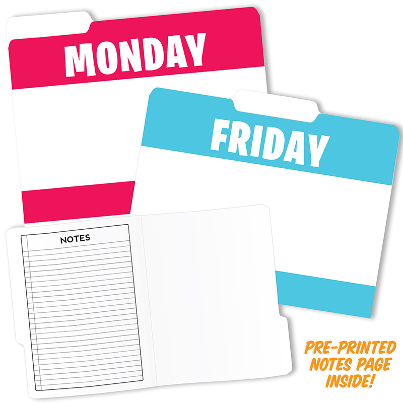 Day Of The Week Design File Folders