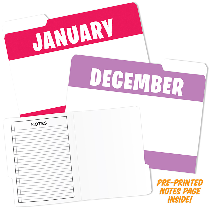 Month Of Year Design File Folders