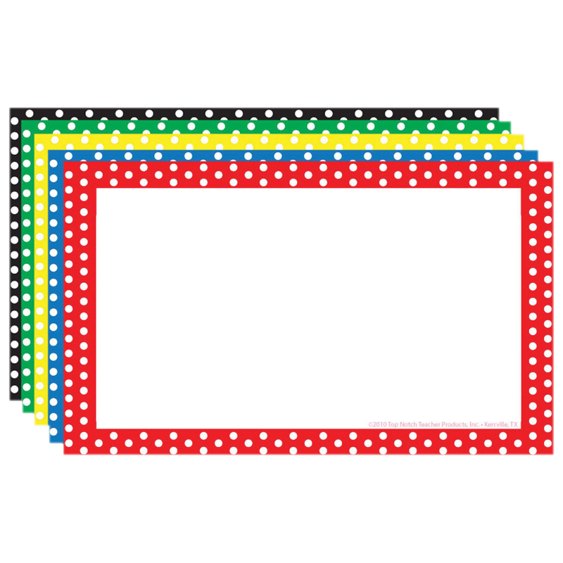 Border Index Cards 3x5 Polka Dot