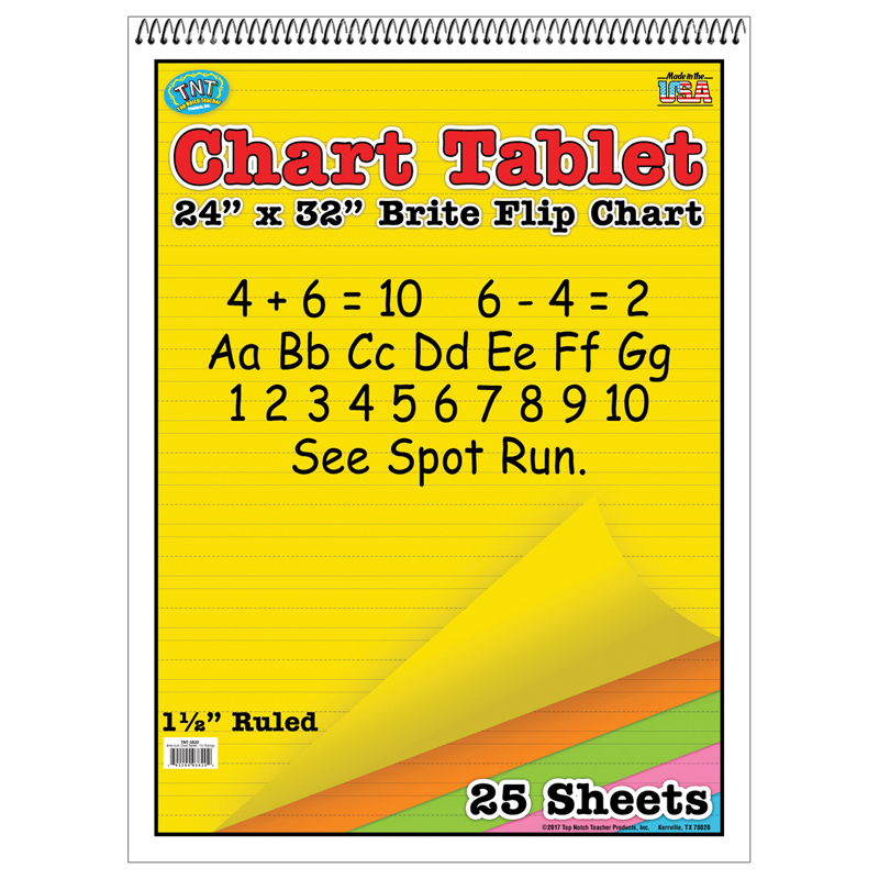 Chart Tablets 24x32 Assorted 1 1/2