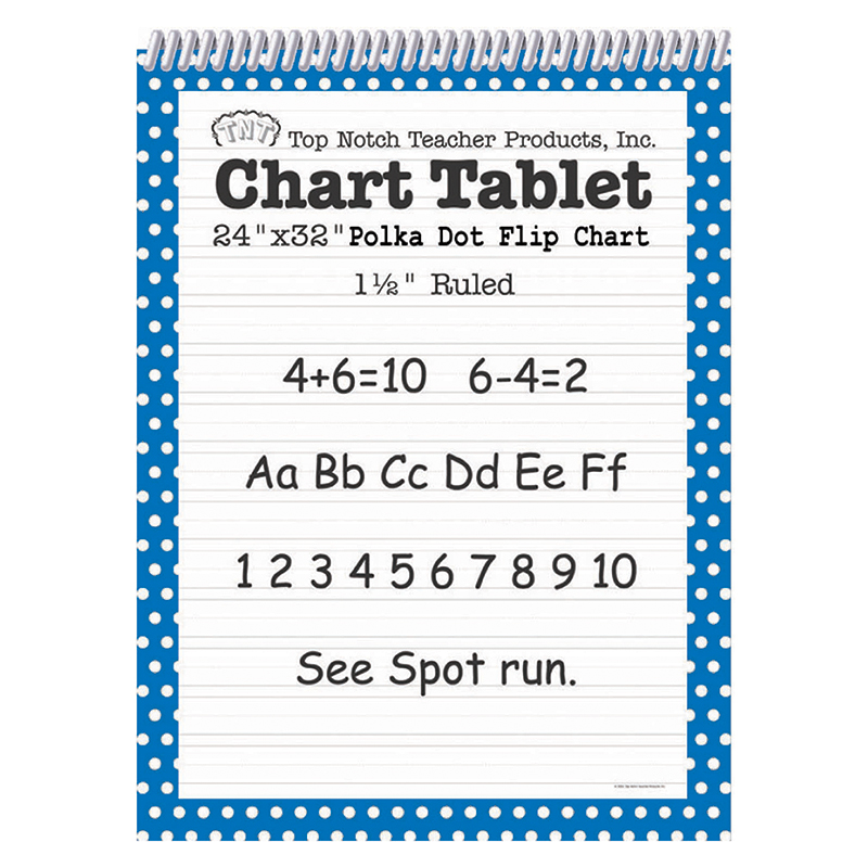 Polka Dot Chart Tablet Blue 1.5