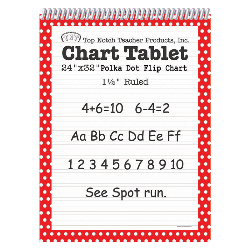 Polka Dot Chart Tablet Red 1.5