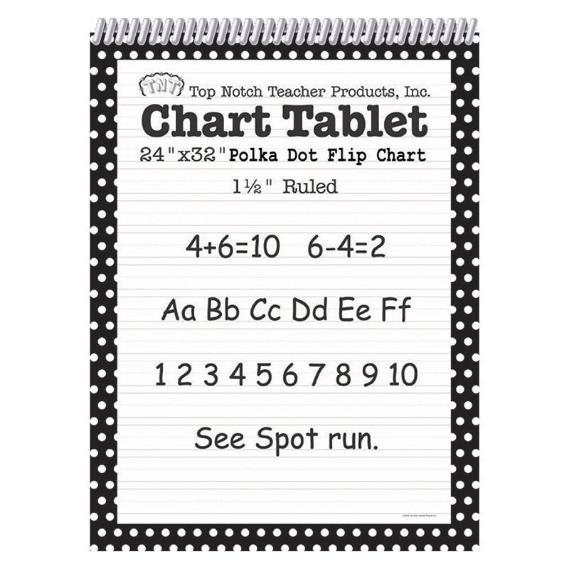 Polka Dot Chart Tablet Black 1.5