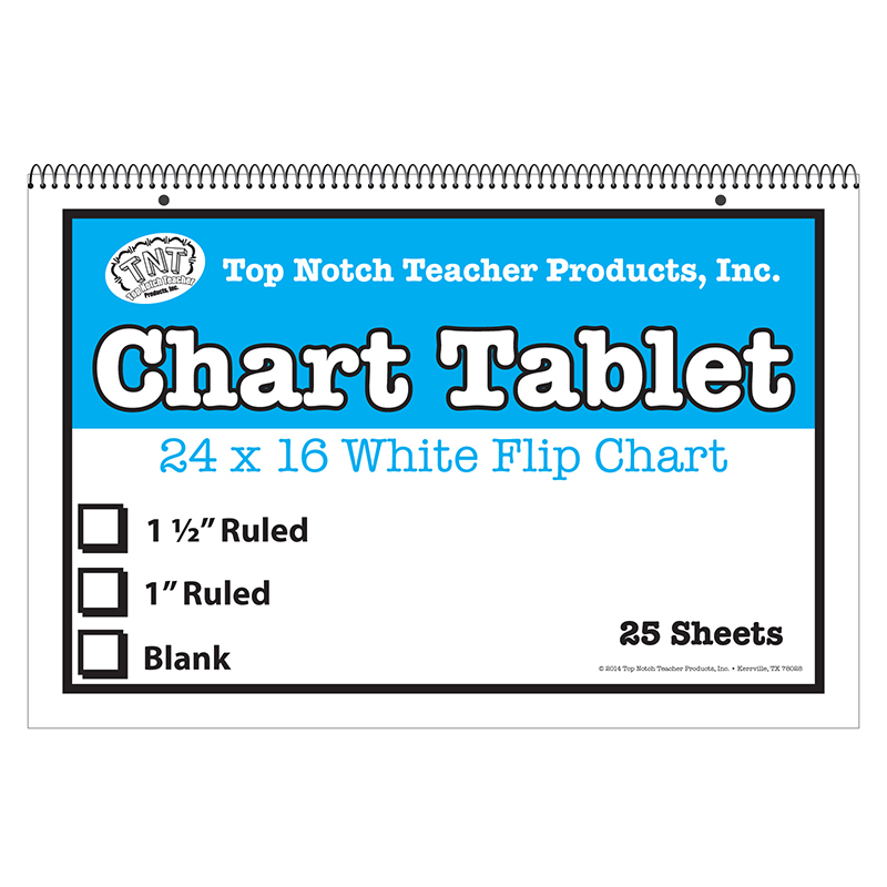 White Chart Tablet 16x24 1.5in