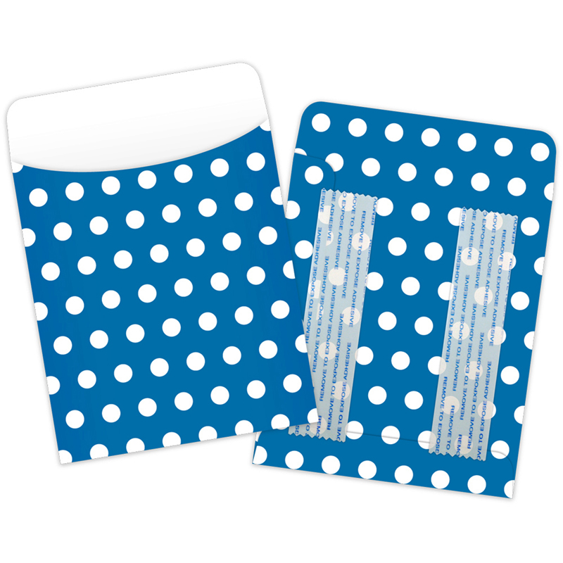 Brite Pockets Blu Polka Dots 25/Bag