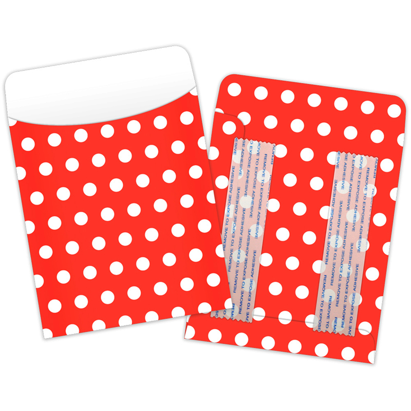 Brite Pockets Red Polka Dots 25/Bag