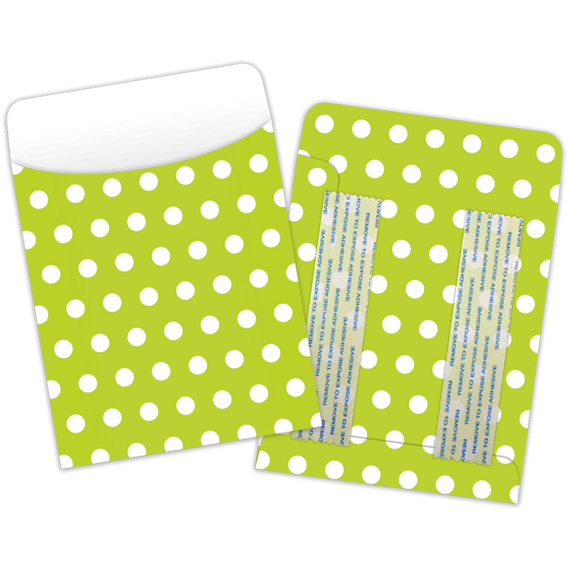 Brite Pockets Grn Polka Dots 25/Bag