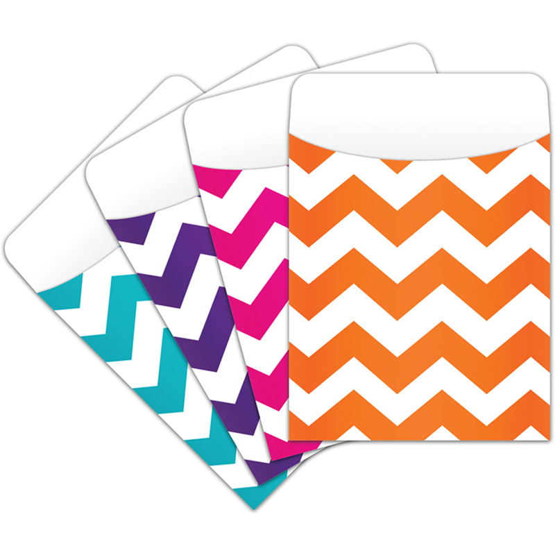 Chevron Peel & Stick Pockets 25ct