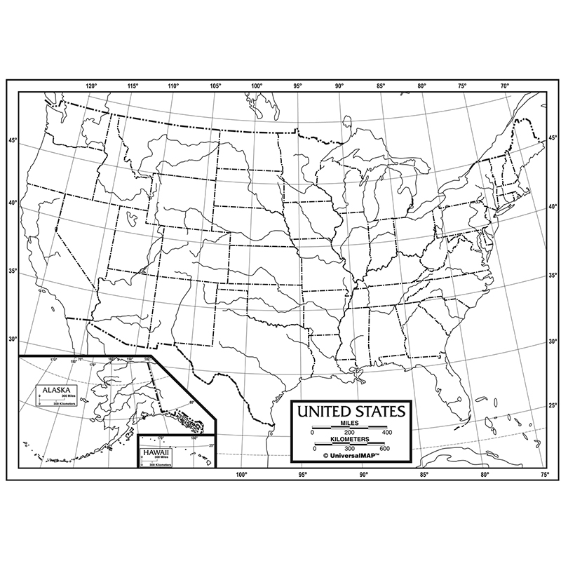 Outline Map Study Pads Us