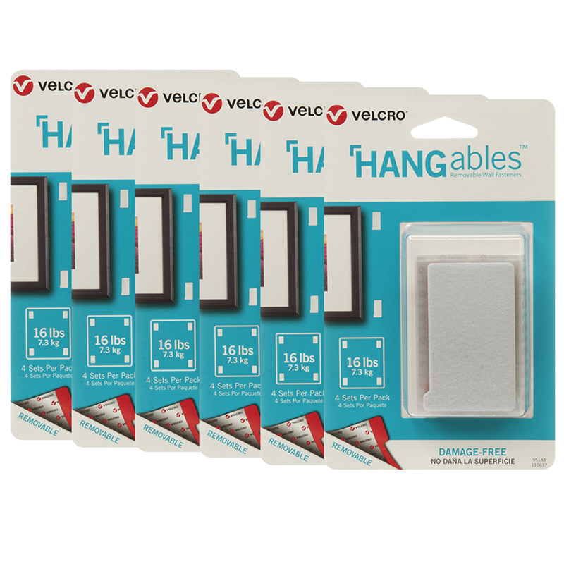 (6 Pk) Hangables 3in X 1-3/4in