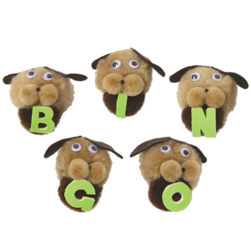 (3 Ea) Bingo Dogs With Letters