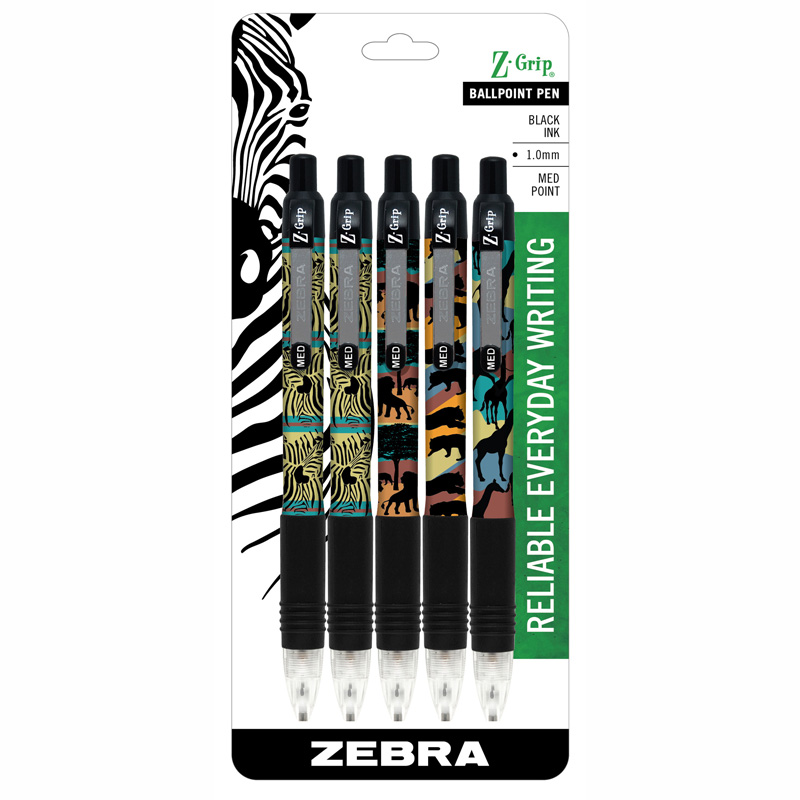 Z Grip Safari 5pk Retractable Pens